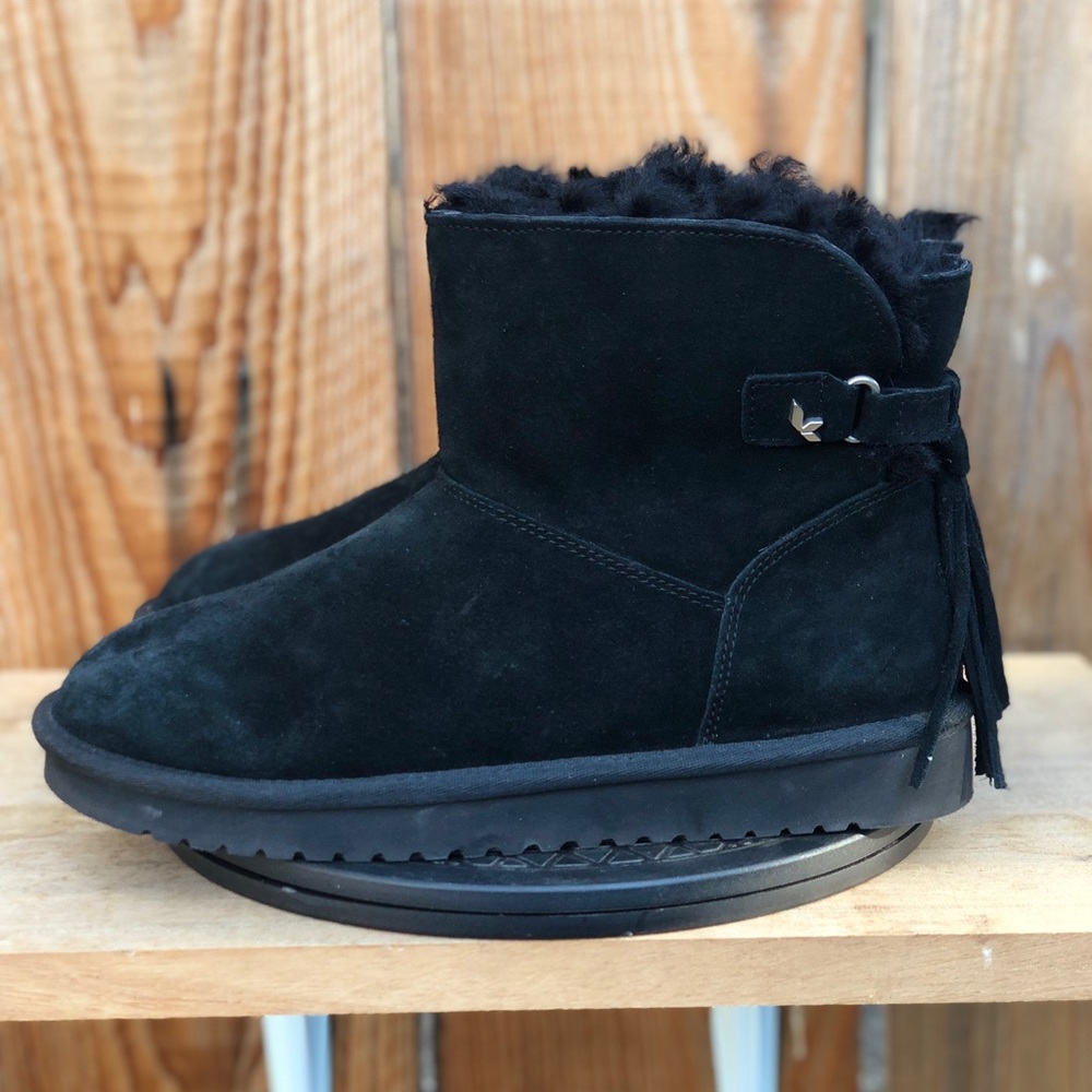 Koolaburra by UGG Jaelyn Mini Winter Casual Black Women’s Boots Size 9 Like New - Picture 2 of 12